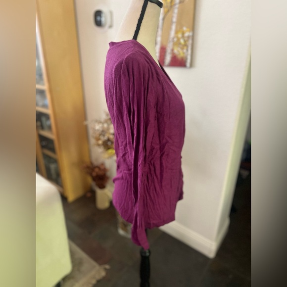 Ava & Viv - bright lilac purple v-neck long sleeve cardigan - Picture 4 of 7